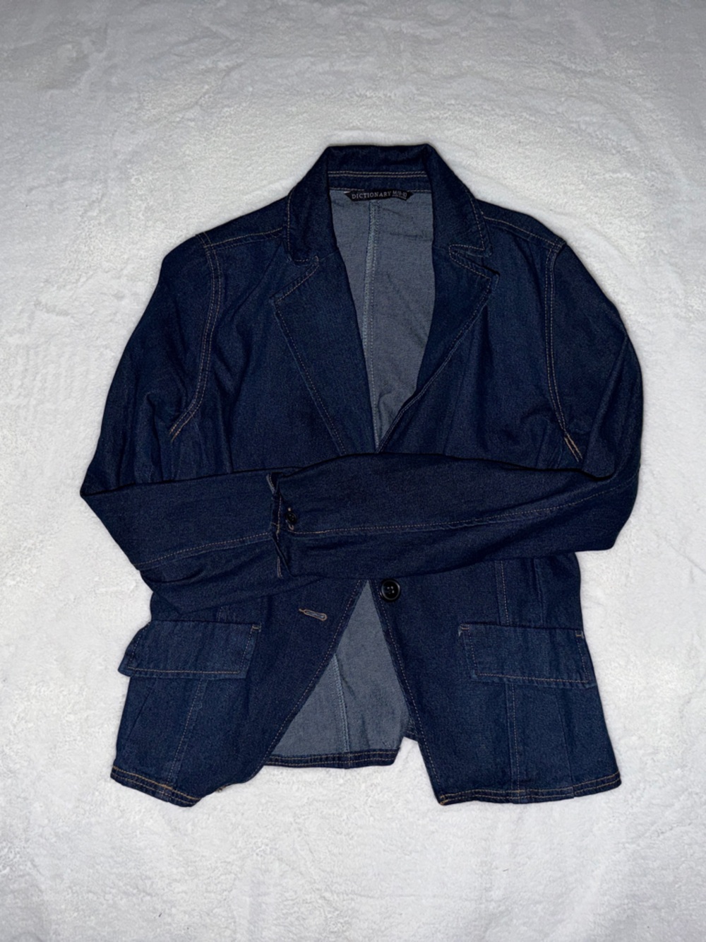 Women’s Dark Blue Denim Blazer - Tailored Casual